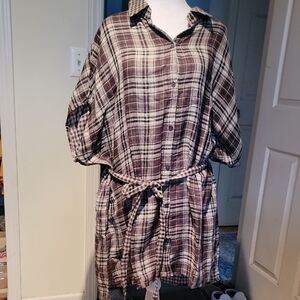 Hayden Plaid Belted Shirt Dress